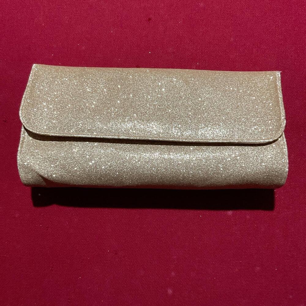 Bare escentuals gold clutch bag